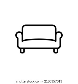 Sofa Icon Sign Vector Isolated on White Artboard