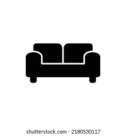 Sofa Icon Sign Vector Isolated on White Artboard