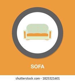 sofa icon - simple, vector, icon for website design, mobile app, ui. Vector Illustration