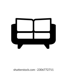 sofa icon solid style vector