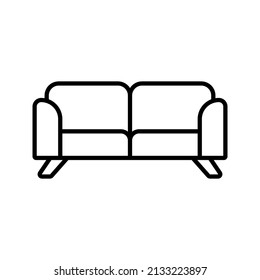 Sofa icon, style sign for mobile concept and web design. furniture sign.