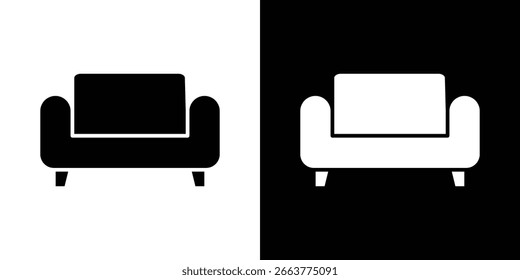 Symbolsammlung für Sofa-Symbole. Flache Vektorgrafik.