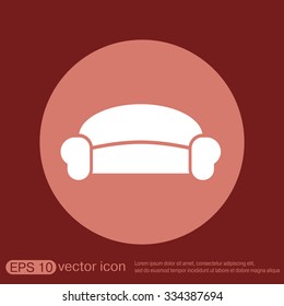 sofa icon symbol furniture. icon home interior