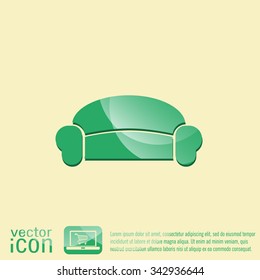 sofa icon symbol furniture. icon home interior