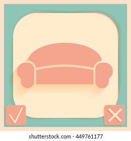 sofa icon symbol furniture. icon home interior