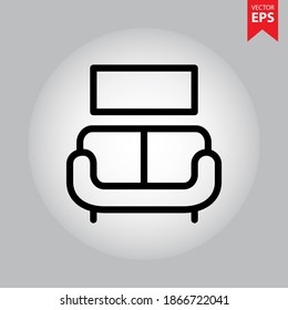 Sofa icon symbol. Home Appliances and Furniture icon vector. Eps10 vector illustration.