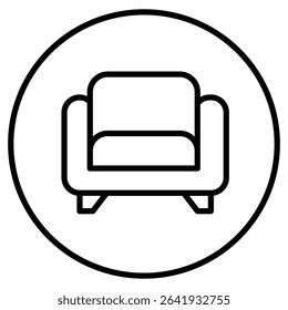 Sofa icon Thin line vector design