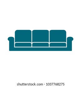 sofa icon in trendy flat style, furniture icon 