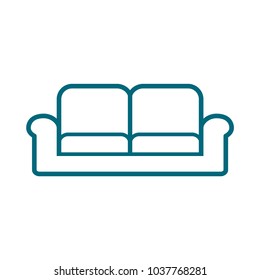sofa icon in trendy flat style, furniture icon 