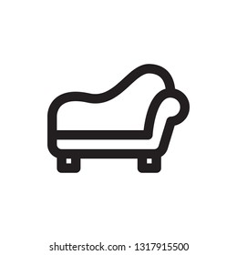 Sofa icon in trendy outline style design. Vector graphic illustration. Editable vector stroke. EPS 10.