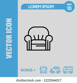 sofa icon vector