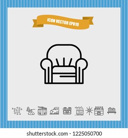 sofa icon vector