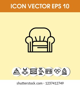 sofa icon vector