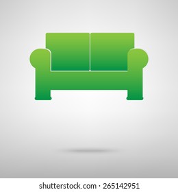 sofa icon - vector