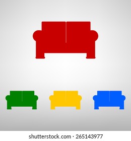sofa icon - vector