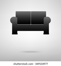 sofa icon - vector