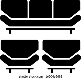 Sofa Icon Vector art Illustration