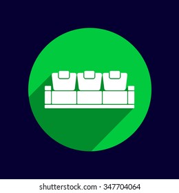 sofa icon vector button logo symbol concept.