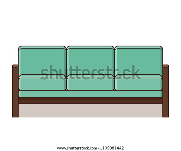 Sofa Icon Vector Couch Sign Flat Stock Vector Royalty Free 1105081442