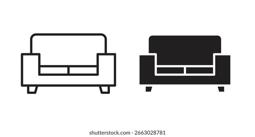 Sofá ícone vetor design elemento logotipo modelo
