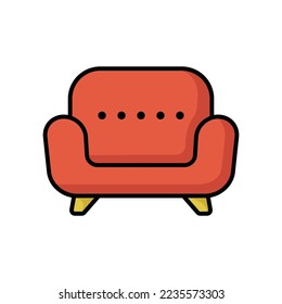 sofa icon vector design template in white background