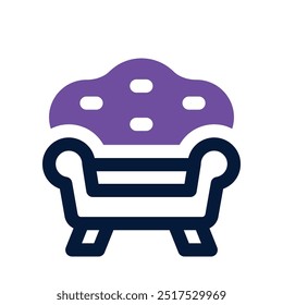 ícone do sofá. vetor ícone de tom duplo para o seu site, móvel, apresentação e design de logotipo.
