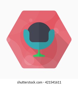 Sofa icon , Vector flat long shadow design.