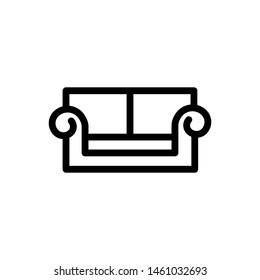 sofa icon vector flat style