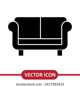 Sofa Icon Vector flat trendy style illustration on white background..eps