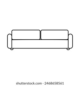 Sofa icon vector. Furniture illustration sign. Armchair symbol or logo.