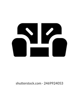 Sofa-Symbol. Vektorgrafik-Glyphensymbol für Ihre Website, Ihr Handy, Ihre Präsentation und Ihr Logo-Design.