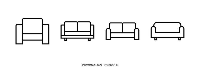 Sofa icon vector. sofa icon illustration