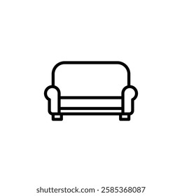 sofa icon Vector illustration in black