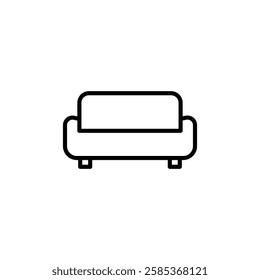 sofa icon Vector illustration in black
