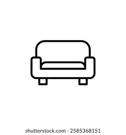 sofa icon Vector illustration in black