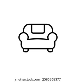 sofa icon Vector illustration in black