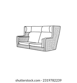 plantilla de diseño de ilustración vectorial de iconos de sofá, logotipo para su empresa