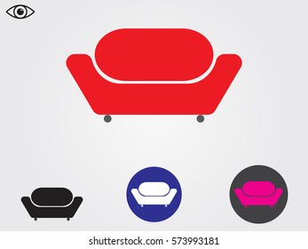 sofa, icon, vector illustration eps10