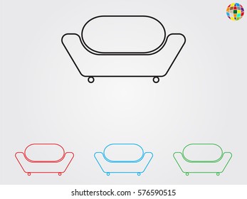 sofa, icon, vector illustration eps10