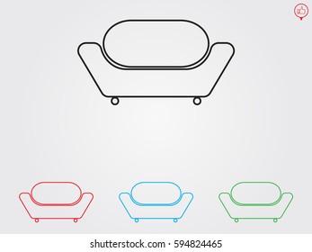 sofa, icon, vector illustration eps10