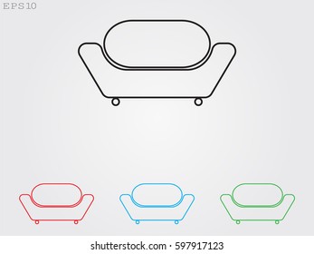 sofa, icon, vector illustration eps10