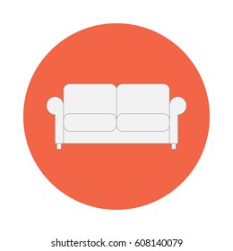 Sofa icon vector illustration EPS10. Flat design.