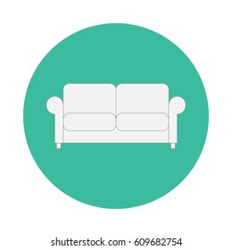 Sofa icon vector illustration EPS10. Flat design.