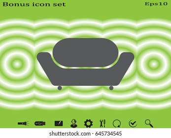 sofa, icon, vector illustration eps10