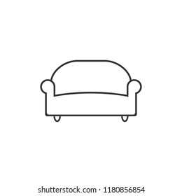 Sofa icon. Vector illustration, flat design.