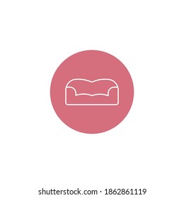 Sofa icon vector illustration, logo design and background.