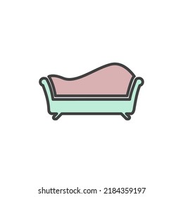 sofa icon vector illustration logo template for many purpose. Isolated on white background. full color cartoon