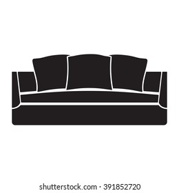 sofa Icon Vector Illustration on the white background.