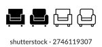 Sofa icon vector illustration. sofa sign and symbol. furniture icon