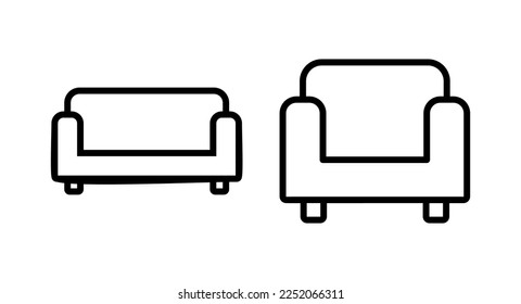 Sofa icon vector illustration. sofa sign and symbol. furniture icon